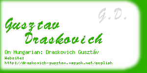gusztav draskovich business card