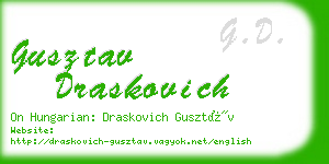 gusztav draskovich business card